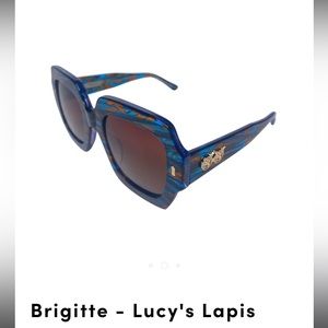 Transparent polarized women’s Brigitte Lucy’s Lapis sunglasses NEW